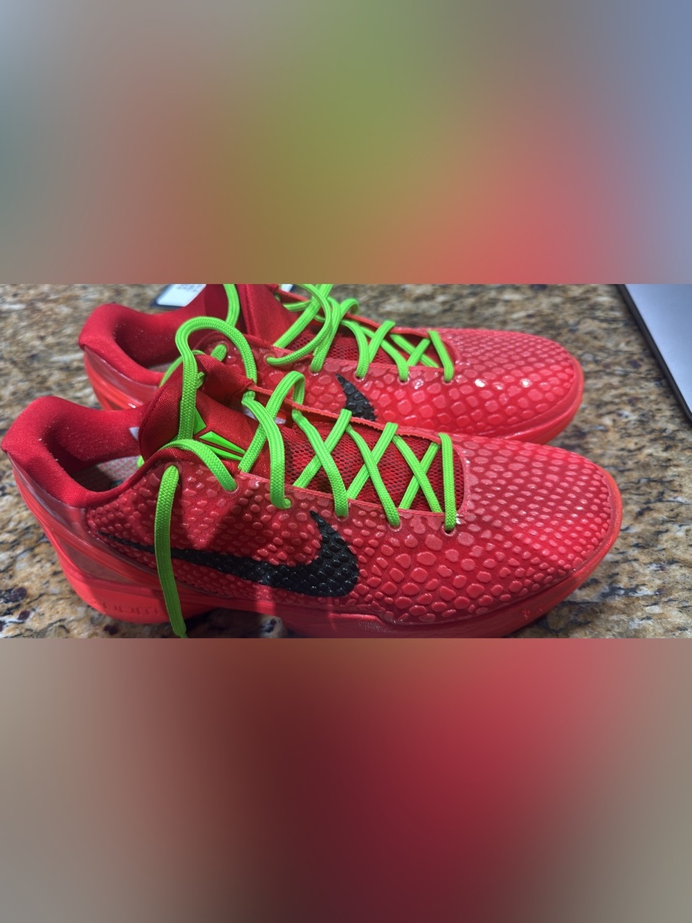 Nike Kobe 6 Protro Red/Green Basketball Shoes – Size 12